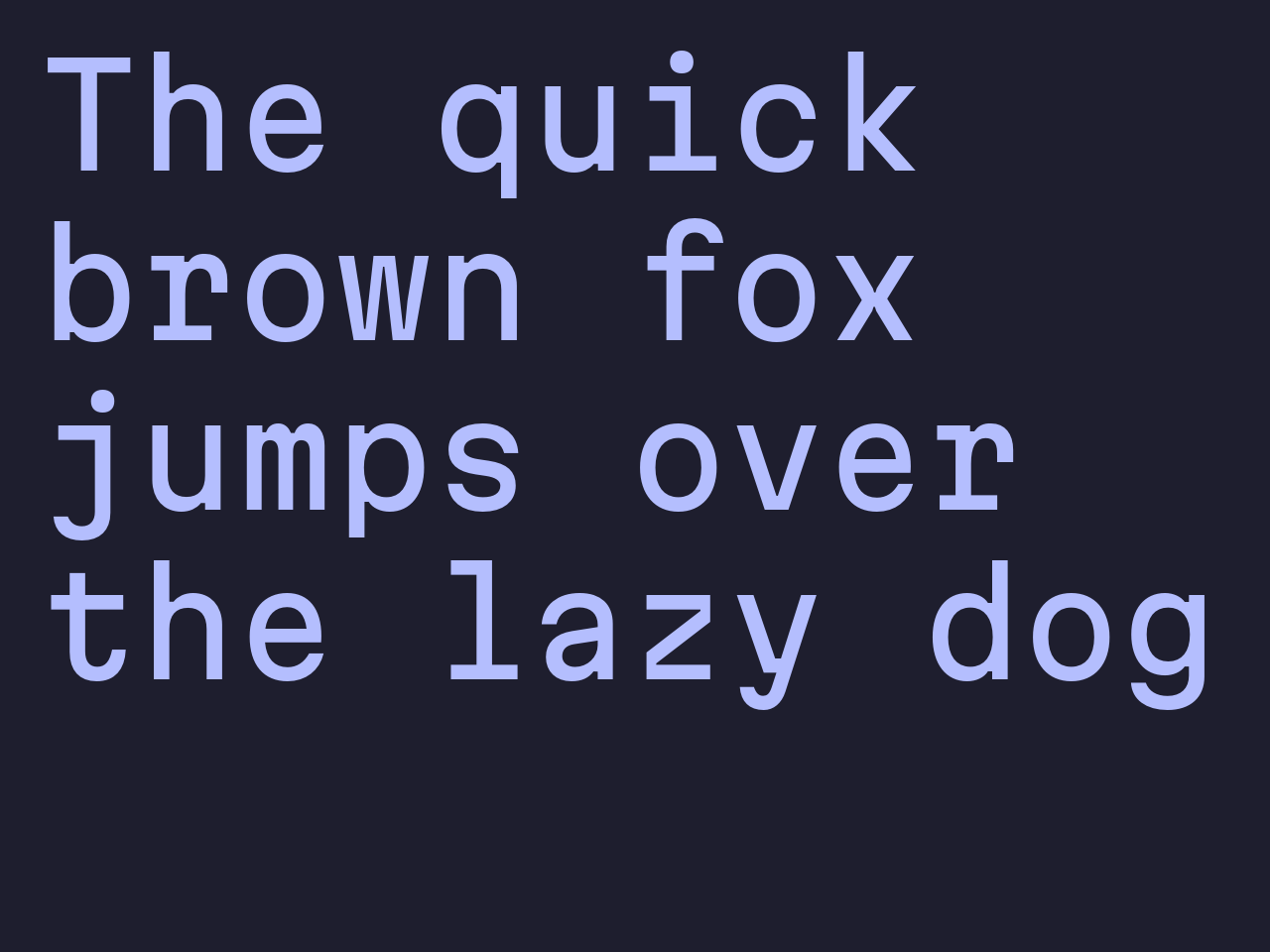 Some text rendered in Martian Mono.